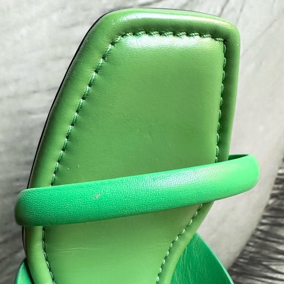 🌸FRAME🌸 Le Carlotta Green Leather Sandal Size: 37 - Picture 10 of 16